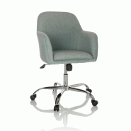 Siège de bureau  / Siège pivotant / Chaise à coque SOLAO 300 Tissu menthe hjh OFFICE - vert polyester 719231