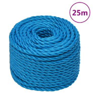 Vidaxl corde de travail bleu 14 mm 25 m polypropylène 152982