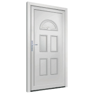 Vidaxl porte d'entrée blanc 88x190 cm pvc 3187909