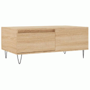 VidaXL Table basse Chêne sonoma 90x50x36,5 cm Bois d'ingénierie Modèle Nova Premium - 830807