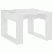 VidaXL Table d'appoint Blanc 50x50x35 cm Bois d’ingénierie Modèle Apex Select Élite - 808621