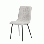Chaises Curt grises x4 -  Autre Velours Amadeus 53x44 cm - gris textile 3520071978765