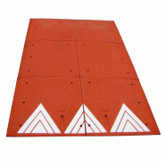 Coussin berlinois rouge complet avec sens de circulation (flèche 1 coté) - 3000