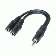 DACOMEX Sachet doubleur stéréo jack 3.5 mm - 0,15 m - DAC-194014