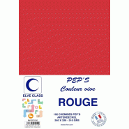 ELVE Lot de 5 Pqts de 102 Chemises 210 g 240 x 320 mm PEP'S Coloris Vifs Rouge - 3416795912119