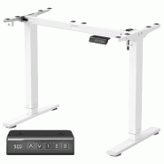 Helloshop26 - Bureau électrique réglable en hauteur cadre de bureau assis-debout support de table sans plateau de table avec 2 12_0004608 - acier 30
