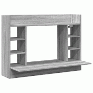 Helloshop26 - Bureau table poste de travail meuble d'ordinateur informatique étude mural sonoma 105 x 48 x 75 cm bois d'ingénierie 02_0023881 - Bois