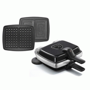 LAGRANGE croque-gaufres 2 plaques 1000w 039425 - noir 3196200394258