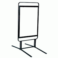 Panneau sur ressorts noir 80x60cm - Double face - Encadrement aluminium laqué