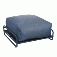 Pouf pour salon de jardin modulable avec structure bleu pacific - bleu polyester 115365