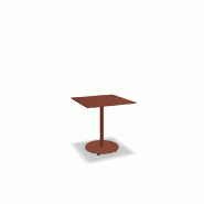 Table de café carrée 70x70 BOLT - brique