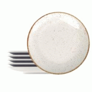 Tramontina Assiettes plates rondes décorées porcelaine 28 cm Rustico. - blanc porcelaine 96980009 Tramontina Assiettes plates rondes décorées porcelaine 28 cm Rustico. - blanc porcelaine 96980009