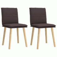 VidaXL Chaises à manger lot de 2 marron foncé tissu Modèle Boréal Plus - 4101259
