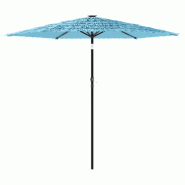 VidaXL Parasol de jardin avec mât en acier bleu 268x268x226 cm Modèle Sirius Nord - 4005102