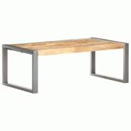 VidaXL Table basse 110x60x40 cm Bois de manguier brut Modèle Apex Vision Pro - 321556XL