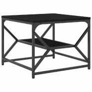 VidaXL Table basse Chêne noir 51 x 50 x 40 cm Modèle Fusion Horizon - 868225