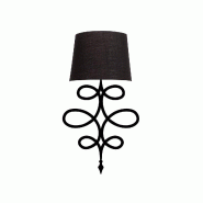 WellHome - Applique murale Baikal noire 15 x 28 x 62 cm - noir métal WH3232