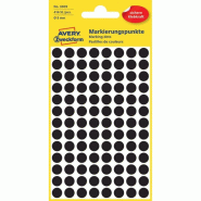 Avery Zweckform Etui de 416 pastilles adhésives, diamètre 8 mm, coloris assortis (4 feuilles / cdt) - 3090