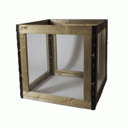 Bac à structurant droit grillagé pour déchets - 550L et 1000L - Résineux raboté et Douglas raboté