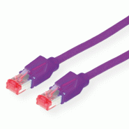 Cordon DÄTWYLER Cat.6 (Classe E) S/FTP, CU 7702 flex LS0H, Hirose TM21, violet, 10 m_0