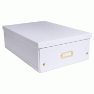 Exacompta Lot de 5 Boîte de rangement NÉO DÉCO, format A3+, coloris blanc - 3130630624585