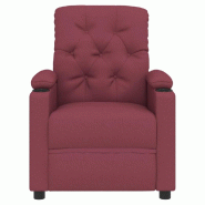 Fauteuil inclinable électrique Rouge bordeaux Tissu Modèle Nermelis - 8720286940006