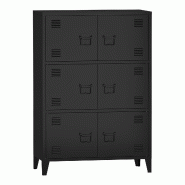 Helloshop26 - Armoire de bureau casier de bureau meuble de rangement pour salon bureau chambre atelier métallique acier 113 x 80 x 03_0006325 - 30017