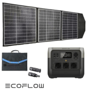 Kit station de charge portable 600w - 768wh ecoflow river pro 2 avec panneau solaire pliable 135w