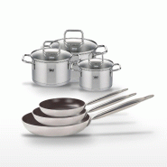 Lot de 3 Poêles 24/28/32 cm Elo Bistro Line et 3 Faitouts 12/14/16 cm - gris 3176239969061