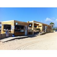 Restaurant de plage modulaire, bar de plage, paillotte de plage modulaire