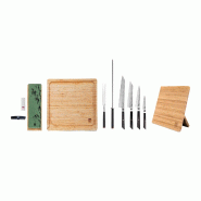 Set complet Deluxe 9 pièces KOTAI Bunka – 4 couteaux et 5 accessoires - inox 708999027854