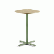 Table mange-debout plateau mélaminé pied croix acier Table mange-debout plateau mélaminé pied croix acier