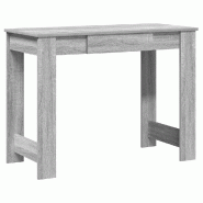VidaXL Bureau sonoma gris 100x45x75 cm bois d'ingénierie Modèle Vega Line - 860432