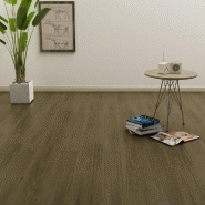 Vidaxl planches de plancher autoadhésives 4,46 m² 3 mm pvc marron 143874