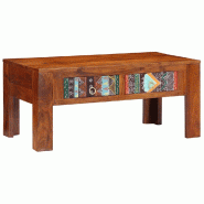 VidaXL Table basse 90x50x40 cm bois d'acacia massif Modèle Imperial - 4016486