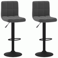 VidaXL Tabourets De Bar Lot De 2 Noir Velours - noir 334302 VidaXL Tabourets De Bar Lot De 2 Noir Velours - noir 334302
