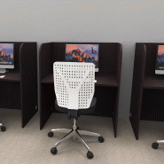 Bureau individuel pour centre d'appels. - 1 place, Wenge_0