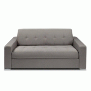 CANAPÉ CONVERTIBLE MARGARITA MATELAS MÉMORY  20CM EXPRESS LATTES 160CM TISSU TWEED GRIS SILEX