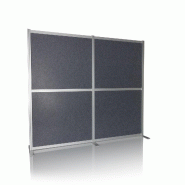 Cloison acoustique / cloison amovible FLEXMIUT MODUL 160x176 plastique gris hjh OFFICE - gris aluminium 892004
