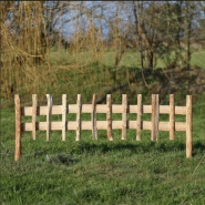 Cloture-noisetier-bois/134 - cloture bois noisetier à planter  - l. 120cm x h. 50cm