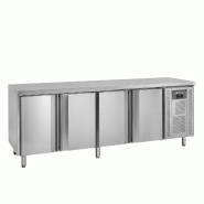 Comptoir pour saladette réfrigéré CK7410X1 4 portes GN1/1 Inox TEFCOLD