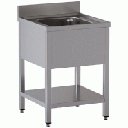 Diamond - Plonge 1 cuve, avec sous tablette - réf. L711/D-SX1 - inox AKS-L711/D-SX1