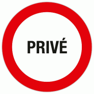 Exacompta - Réf. 67106E - 1 Panneau polypropylène non adhésif Privé - Diamètre 20 cm - Rouge - rouge 67106E