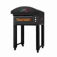 Four à pizza électrique 4 x Ø34 cm (6kW - 380V) sur roulettes et hotte d'extraction Série "PIZZA CHEF" PREMIUM - GOLDINOX - noir inox 3701770846603 Four à pizza électrique 4 x Ø34 cm (6kW - 380V) sur roulettes et hotte d'extraction Série "PIZZA CHEF" PREMIUM - GOLDINOX - noir inox 3701770846603