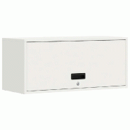 Helloshop26 - Armoire murale moderne pour garage rangement optimisation espace 80 x 33 x 35 cm en acier blanc 02_0052850 - blanc Bois massif 300023762