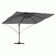 Helloshop26 - Parasol cantilever moderne incliné pivotant pour jardin 351 x 250 x 260 cm en polyester anthracite 02_0058717 - aluminium 3000240736162