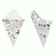 Hostelnovo del Valles Hostelnovo - Cornet de frites "TIMES" blanc cartoncillo 40 unités 12,5 x 22 cm - blanc papier 577 Hostelnovo del Valles Hostelnovo - Cornet de frites "TIMES" blanc cartoncillo 40 unités 12,5 x 22 cm - blanc papier 577