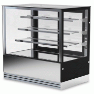 KLIMAITALIA Vitrine de pâtisseries ventilée inox et verre trempé. Portes coulissantes et lumières LED. Thermo num. T° +2°C/+10°C. DELUXE123PSV - 1205