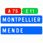 Panneau directionnel D62b - autoroute - confirmation de direction Panneau directionnel D62b - autoroute - confirmation de direction