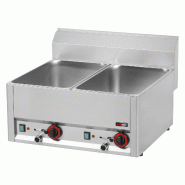 RedFox Bain-marie électrique 2× GN 1/1 – 150 mm sans soubassement
